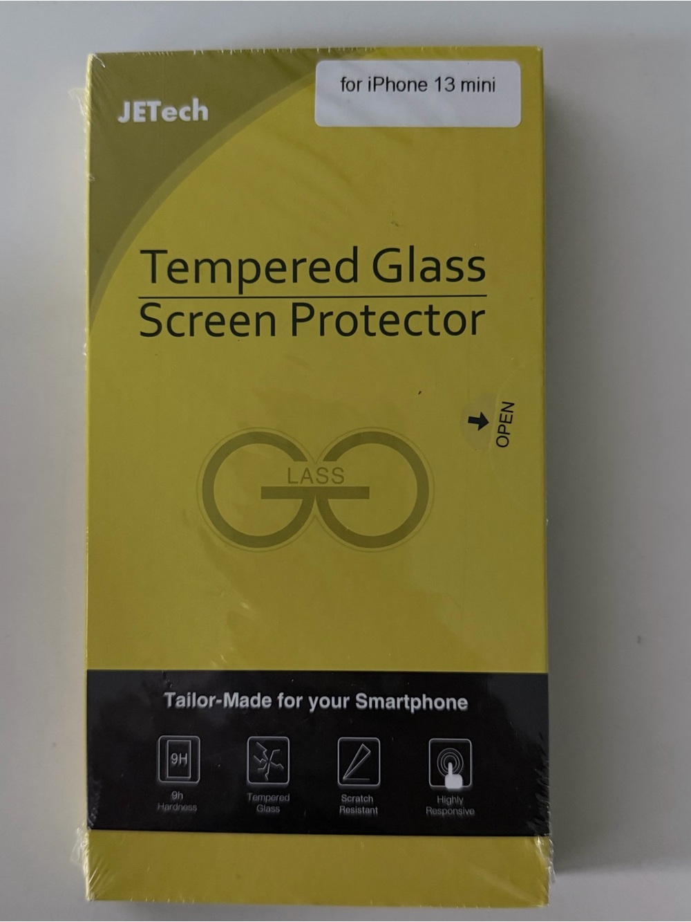 NEW! Jetech Yellow Tempered Glass Screen Protector for iPhone 13 mini